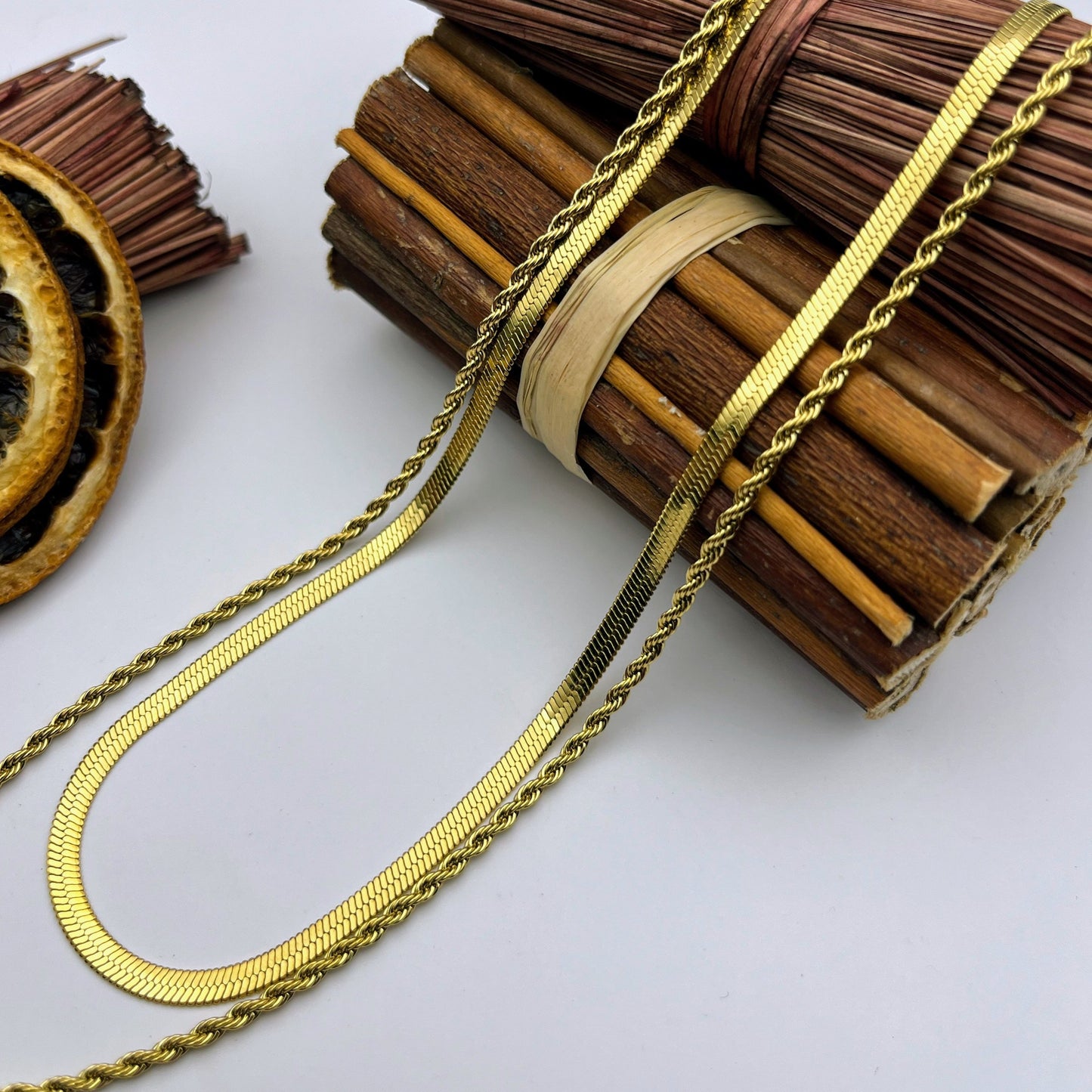 Gold Layered Necklace - Temple Jewelry