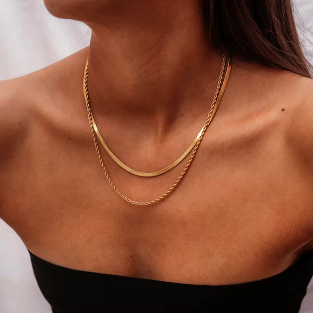 Gold Layered Necklace - Temple Jewelry