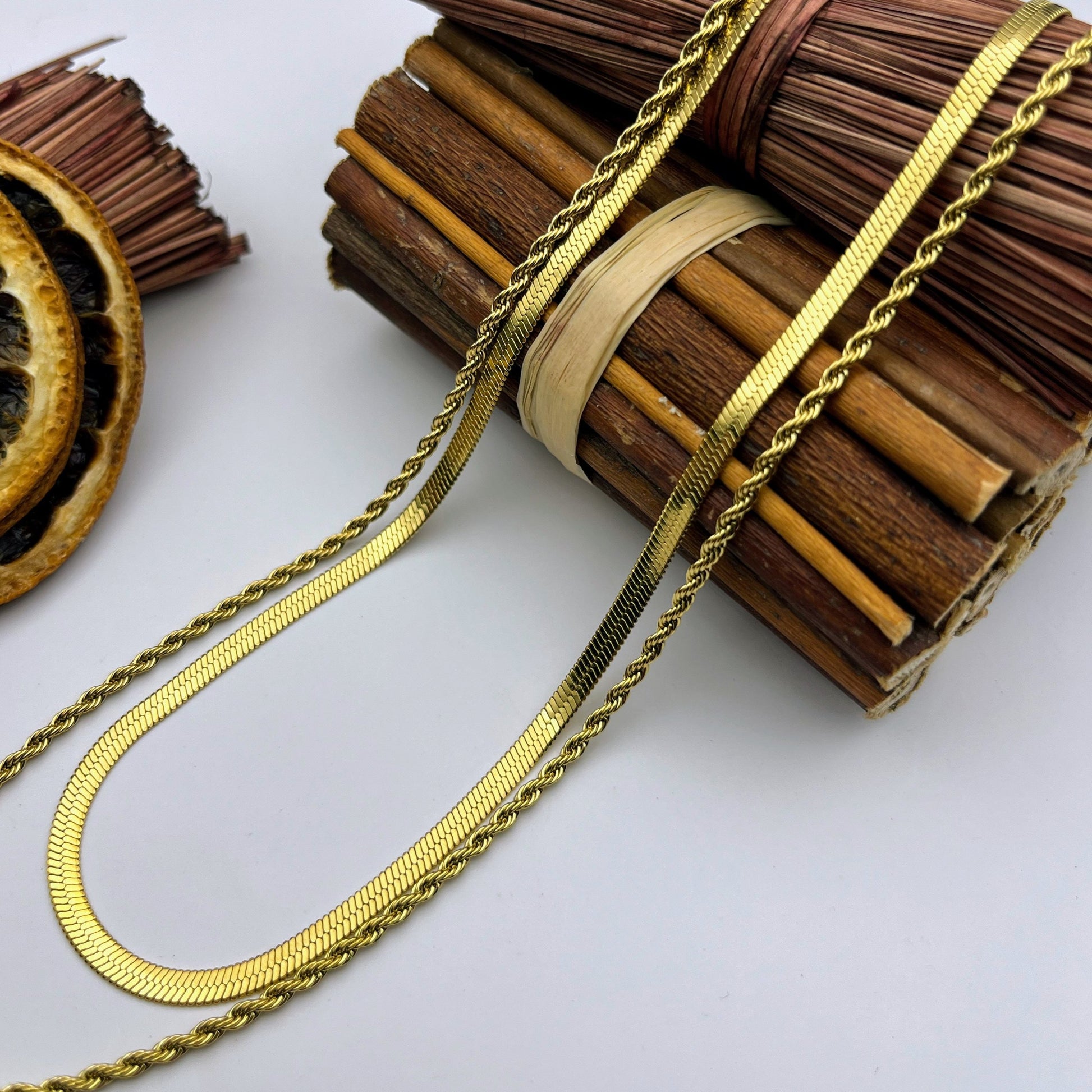 Gold Layered Necklace - Temple Jewelry